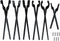 Rapid Tongs Bundle Set, 6 Types of DIY Tongs with Rivet for Beginner Smithing
