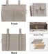Surblue Bedside Caddy Hanging Bed Organizer Storage Bag Pocket for Bunk and Hospital Beds, College Dorm Rooms Baby Bed Rails, Camp 4 Pockets and 2 Hooks (Small, Gray) by Surblue