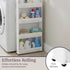 5-Tier Slim Rolling Storage Cart - Utility Cart with Wheels for Bathroom, Kitchen, and Laundry Room - Bathroom Shelves