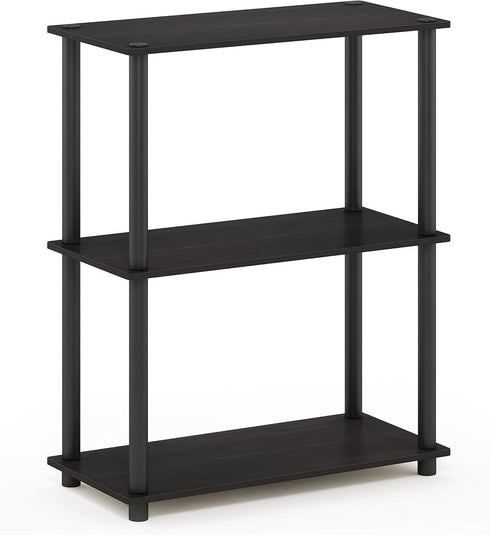 3-Tier Furinno TURN-N-TUBE Storage Shelves, Book Shelf, Corner Shelf, Toolless Open Shelves, for Organization