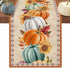 LooPoP Thanksgiving Fall Pumpkin Table Runners Maple Leaf Orange Lattice 13x72 Inches Long