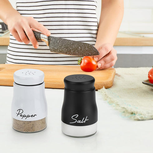 Accmor Salt and Pepper Shakers Set, 5oz Stainless Steel Seasoning Container for Home Cooking