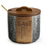 Salt Cellar with Lid & Spoon, Ceramic Salt Container for Countertop, 10