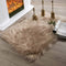 Ashler Faux Fur Rug, Fluffy Shaggy Area Rug, Ultra Soft 2 x 2.9 Feet Rectangle Beige Fuzzy Rug, Machine Washable Shag