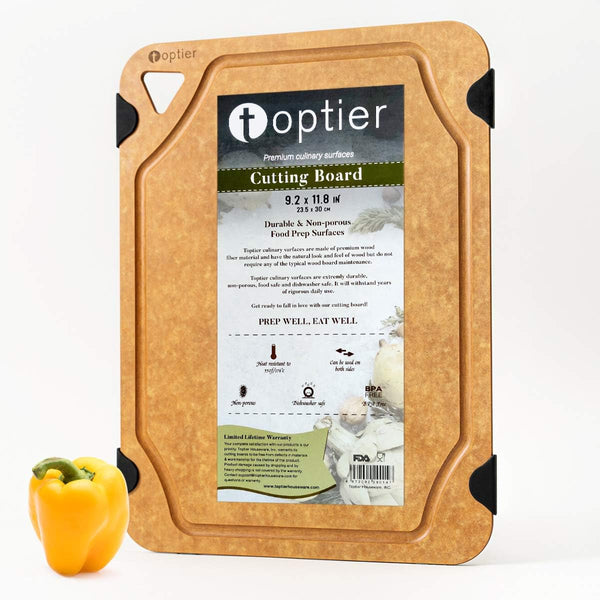 Cutting Board for Kitchen, Dishwasher Safe, Eco-Friendly, Non-Slip, Small, 11.5 x 9.25-inch, Natural Slate
