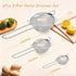 BLIGKO 3Pcs Set, Fine Mesh Strainer with Handle, Small Medium Large Size Sieve Strainers Stainless Steel Sifter