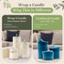Set 3 Decorative Candle Holder of Home Decor, Reusable Interchangeable Pillar Candle System Decorative Wraps