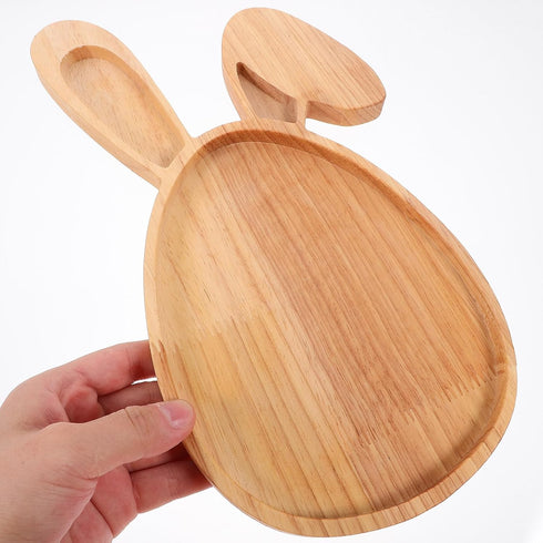 Cabilock Easter Bunny Cutting Board, Rabbit Shaped Kitchen Chopping Board Platter for Cheese, Dessert Serving Tray