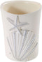 Avanti Linens Tumbler, Countertop Organizer, Seashell Inspired Bathroom Accessories, Guest Bathroom Essentials