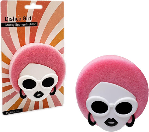 PELEG DESIGN New Dishco Girl Sponge Holder for Kitchen Sink, Cute Sponge