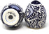 Encantada Handmade Hand-Painted Authentic Mexican Pottery, Salt and Pepper Shaker Set, Blue Flower (MC085F-K2)