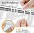 Amazer Plastic Shower Curtain Rings, 24 Pcs C Shaped Hooks for Shower Curtain, Clear for Bathroom