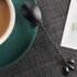 AnSaw Elegant Black Leaf Coffee Spoons, 10-Piece Mini Stainless Steel Espresso & Dessert Spoons