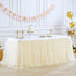Suppromo 9ft Champagne Tulle Table Skirts, Tutu Table Cloth Cover for Wedding Birthday Party Decor