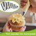 Suuker Rose Flower Piping Tips Set | Stainless Steel Chrysanthemum Nozzles for Decorating Cake Pastry Tool (5 Pieces)