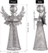 PRETYZOOM Christmas Silver Angel Tree Topper, Exquisite Glitter 3D Angel Figure Ornament for Party Home Xmas Tree