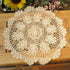 Damanni Beige Handmade Crochet Lace Tablecloth Doilies, Round, 16 Inch, 2PCS