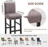 Set 2, FUANGUI Bar Stool Covers of Stretch Removable Bar Stool Seat Covers with Backs Slipcovers, Bar Chair Covers