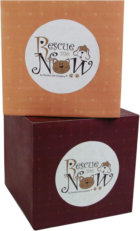 Pavilion Gift Company Small Brown Tabby Vase, 8-1/2-Inch Tall - Rescue Me Now
