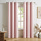 DUALIFE Solid Pink Curtains 84 Inches Long Baby Pink Blackout Curtain Panels/Drapes