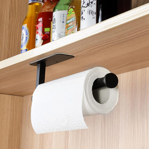 Counter 304 ASTOFLI Paper Towel Holder Under Cabinet No Drilling, Self Adhesive Paper Towel Holder Wall Mount