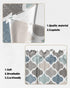 Swag Curtains Fall Valances for Windows, Geometric Vintage Moroccan Patterned Valances, 28"x36"x2, Washable Kitchen