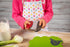 Kuhn Rikon Kinderkitchen Kids Cutting Set, 2 Pieces, Green/Black/Red | Sheep Cutting Board & Cat Knife