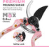WORKPRO Aluminum Garden Tool Set, 4PCS Heavy Duty Hand Tools with Box, Trowel, Rake, Pruner, Gloves, Pink