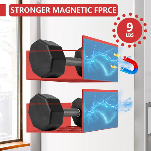 6pack (6pack-Red) SMRCAD Magnetic Spice Rack for Refrigerator, Magnetic Shelf for Fridge Space Saving Seasoning