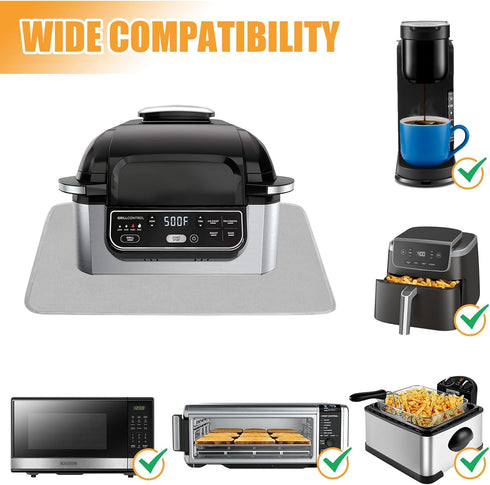 Heat Resistant Mat for Air Fryer, Deep Fryer, Oven, Gray 15x18in Hot Pads for Kitchen Counter, Coffee Machine