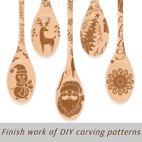 HANSGO 3PCS 12 Inch Long Wooden Spoons, Mixing Oval Spoons, Tasting Spoons, Large Cooking Spoons