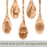 HANSGO 3PCS 12 Inch Long Wooden Spoons, Mixing Oval Spoons, Tasting Spoons, Large Cooking Spoons