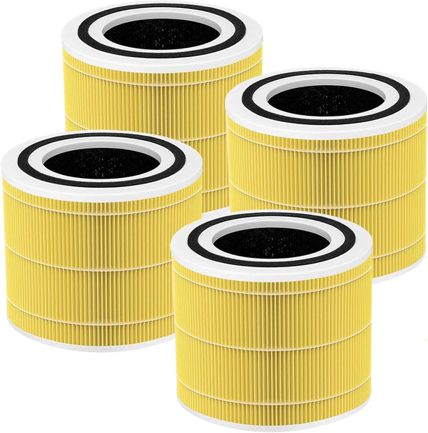 Carmerny Core 200S True HEPA Pet Replacement Filters, Compatible with LEVOIT Core 200S Smart WiFi Air Cleaner, 4-Pack