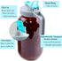 Mason Jar Cold Brew Coffee Maker, 64 OZ (2 Quart) Wide Mouth Pitcher with Brew Filter for Coffee & Iced Tea