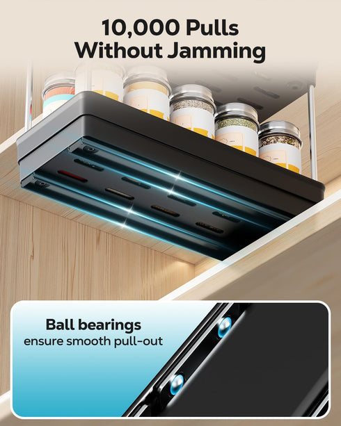 Cabinet-4-1/3 inch Organizer-4.3" 10.6" 8.7" H-3 Pack-2 Nieifi Spice Organization for Cabinet-Vertical Spice Rack Pull