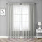 JUSPURBET 2 Pieces Light Gray Window Sheer Curtains, Luxury Solid Semi Sheer Curtain Panel for Living Room Bedroom