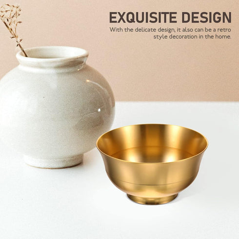 ARTIBETTER Home Decor Feng Shui Treasure Basin Decorative Wealth Bowl Statue, Money Bowl Offering Cup for Good Luck