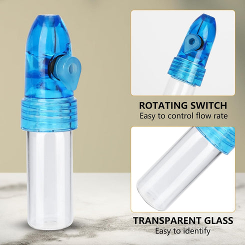 Refillable Portable Spice Dispenser with Knob Switch Storage Bottle, Salt and Pepper Shakers (4 Pack)