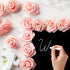 Juvale Artificial Roses for Wedding Decor - 3-Inch Pink, 100 Pack Realistic Flowers for Centerpieces