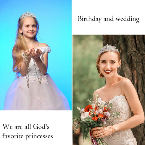 VELSCRUN Tiara for Women, Happy Birthday Queen Tiara with Birthday Girl Sash, Rhinestone Crown for Girls