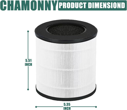 B-D02U Filter Replacement for VEWIOR B-D02U Air Purifier and MOO-KA B-D02L, 3-in-1 H13 True HEPA Filter
