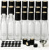 WERTIOO Hot Sauce Bottles 21-Pack, 5oz Round Small Glass Bottles with Caps & Funnel, Reusable Mini Sauce Containers for
