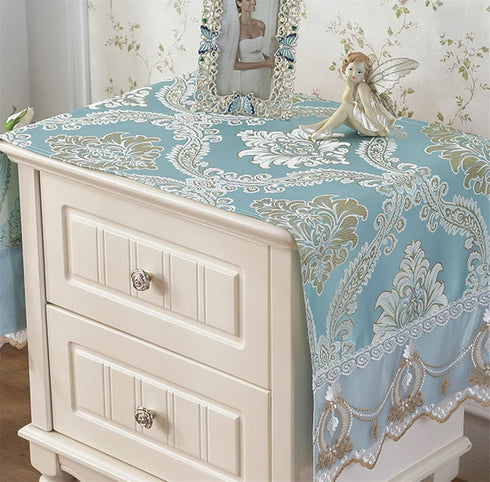 Simple Bedside Table Dust Cover Cover Cloth Towel Cushion Fabric Modern Universal Bedroom Cabinet Tablecloth Cushion