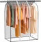 Zilink 43" Clear Hanging Garment Bags, Extra Large Closet Storage Bag for Winter Clothes