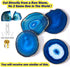 Yougoals Blue Agate Coasters 4"-3.5", Brazilian Geode Coasters with Gold Rim, Natural Gem Stone Cup Mat (1PK)