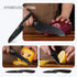 hecef Black Kitchen Knife Set of 3 - Sharp Stainless Steel Blades with Lightweight Handles, Non-Stick Coating