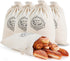 5-Pack Linen Bread Bags for Homemade Bread & Sourdough, 12x17.5 Inch Unbleached