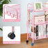 TOOLF 3-Tier Metal Rolling Cart, Utility Trolley on Wheels with 3 Hooks, Easy Assemble Mesh Wire Storage for Kitchen