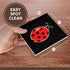 3dRose CST_22186_3 Lily Ladybug Ceramic Tile Coasters, Set of 4