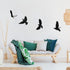 Blulu 4 Pieces Wooden Bird Wall Decor, Flying Bird Sculptures Wall Art for Home Living Room Bedroom Kitchen Decoration